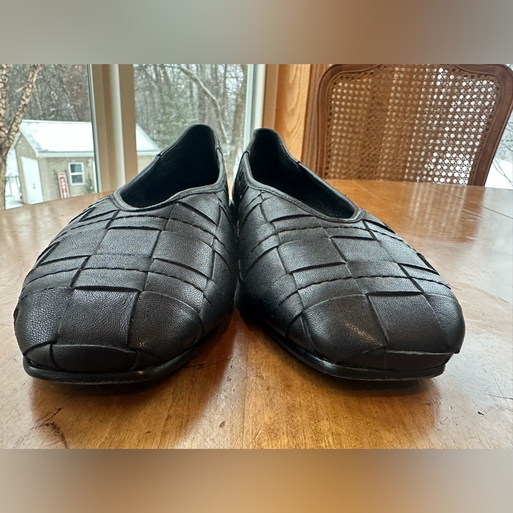 Frye Claire Woven Leather Ballet Flats in black size 9 - Picture 9 of 10